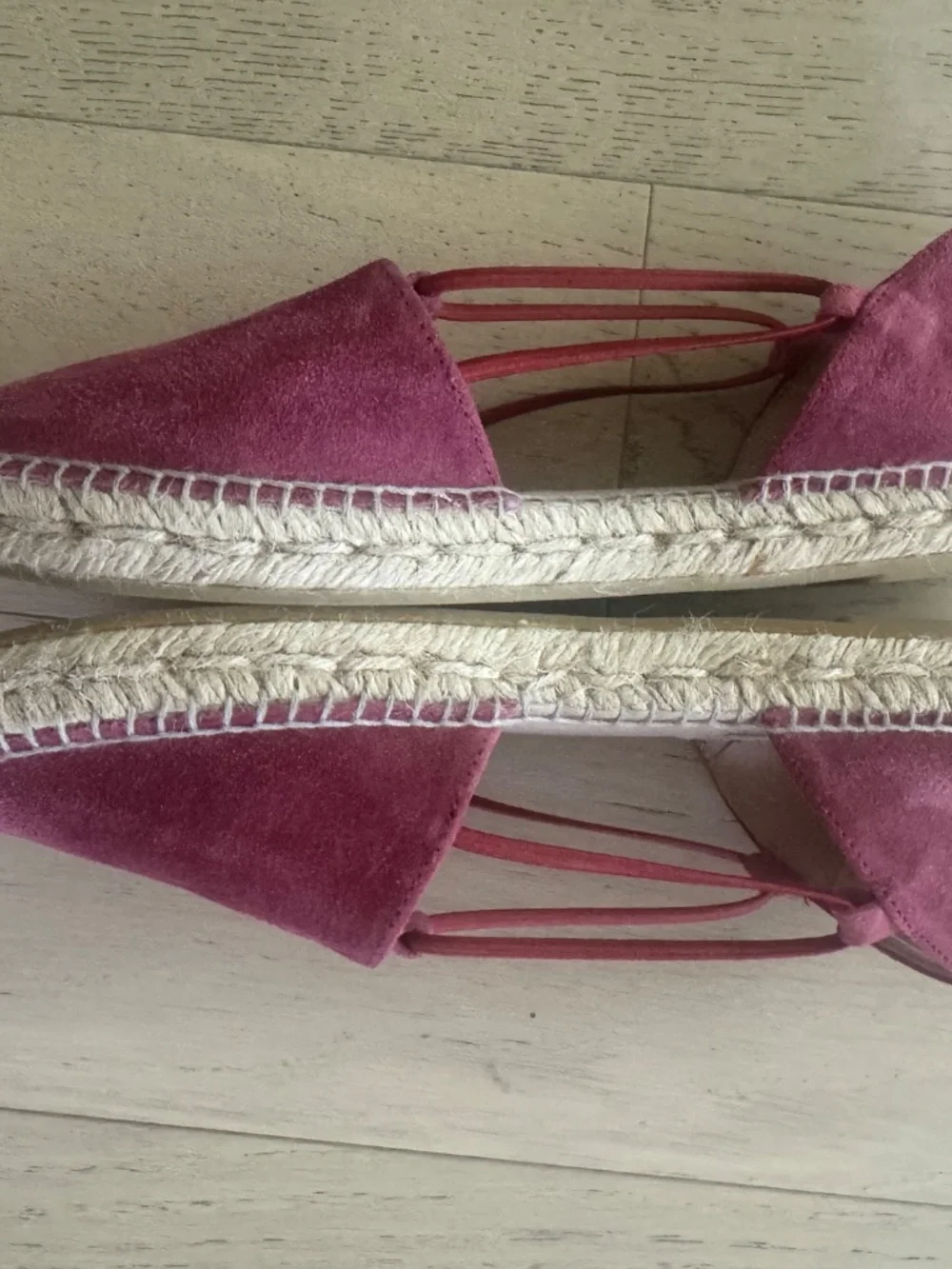Gaimo Pink Suede Espadrille Flats Made in Spain EU 38 NWOB